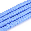 Opaque Solid Color Glass Beads Strands GLAA-N026-3x6mm-08-1