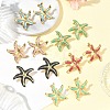 Starfish 304 Stainless Steel Enamel Stud Earrings SA-CBA46AF-23G-1