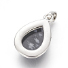 Natural Snowflake Obsidian Pendants G-L512-C18-3