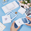 BENECREAT 6Pcs 2 Styles Square Plastic Loose Diamond Storage Boxes CON-BC0007-16-3