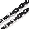 Spray Painted CCB Plastic Linking Eyeglasses Chains AJEW-EH00240-01-3