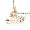 Brass Rolo Chain Necklaces Making MAK-L025-04G-3