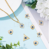 DICOSMETIC 30Pcs 5 Styles Rack Plating Alloy Enamel Evil Eye Pendants FIND-DC0002-43-6