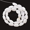 Natural White Jade Oval Bead Strands G-L290-04-2