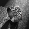 Vintage Totem 304 Stainless Steel Wide Finger Rings for Men FS-WG9BFEA-07-1