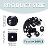 20Pcs Food Grade Eco-Friendly Silicone Beads SIL-TADJ0001-04E-3