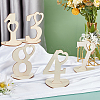 Poplar Wood Table Numbers WOOD-WH0112-97-2