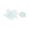 Frosted Transparent Acrylic Beads OACR-U006-03F-2