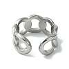 304 Stainless Steel Open Cuff Ring RJEW-L110-021P-3