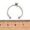 304 Stainless Steel Open Cuff Ring Components STAS-M057-01A-P-3