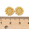 Brass Micro Pave Clear Cubic Zirconia Bead Caps KK-V015-08G-01-2