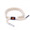 Adjustable Cotton Polyester Yarn Braided Slider Bracelets BJEW-P252-F03-1