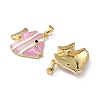 Brass Micro Pave Cubic Zirconia Pendants KK-F924-19B-G03-2
