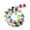 Handmade Evil Eye Lampwork Beads Strands LAMP-S069-01A-06-4