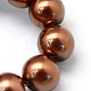 Baking Painted Pearlized Glass Pearl Round Bead Strands X-HY-Q330-8mm-30-3