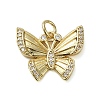 Brass Micro Pave Clear Cubic Zirconia Pendants KK-U005-01N-G-1