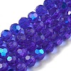 Electroplate Transparent Glass Beads Strands EGLA-A035-T8mm-L06-1