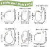 48Pcs 6 Styles Brass Leverback Earring Findings KK-AR0003-59S-2