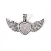 Alloy Pendant Cabochon Settings LS-PALLOY-S107-002B-RS-1