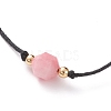 Faceted Natural Dyed Rhodochrosite Pendant Necklaces NJEW-JN03230-02-2