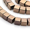 Cube Non-magnetic Synthetic Hematite Beads Strands G-P061-29-1