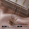 304 Stainless Steel Enamel Teapot Pendant Necklaces for Girls VK7277-5-1