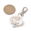 Angel Alloy & Natural Shell Pendant Decorations HJEW-JM02016-03-3