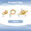 15Pcs 201 Stainless Steel Snap Clasps STAS-DC0016-46-2
