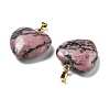 Natural Rhodonite Pendants G-G956-B22-G-2