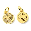 Rack Plating Brass Micro Pave Cubic Zirconia Charms KK-D036-04G-1