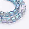 Electroplate Glass Bead Strands EGLA-R064-6mm-09-3