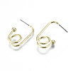 Iron Stud Earrings EJEW-N046-002LG-RS-2