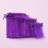 30Pcs 4 Styles Rectangle Organza Bags Jewellery Storage Pouches Wedding Favour Party Mesh Drawstring Gift OP-FS0001-01E-9
