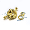 Brass Spring Ring Clasps KK-L082C-01G-3