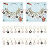 Alloy Enamel Star Pendant Locking Stitch Markers HJEW-AB00115-1