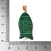 Synthetic Malachite & Synthetic Turquoise Carved Pendants G-Z084-01G-03-3