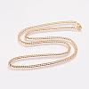 Eco-Friendly Rack Plating Brass Chain Necklaces MAK-J016-02G-A3.0-FF-2