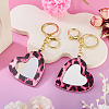 2Pcs PU Mirror Keychains KEYC-TADJ0001-05C-4