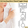 Brass Toggle Clasps KK-BBC0020-97-2