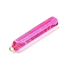 Electroplated Natural Quartz Pendants G-P315-B01-05G-2