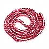 Baking Paint Transparent Glass Beads Strands DGLA-N011-6mm-06-2