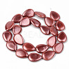 Electroplate Natural Freshwater Shell Beads Strands SHEL-R049-026-2