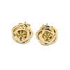 Brass Micro Pave Cubic Zirconia Ear Studs EJEW-P283-01G-08-1