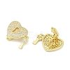 Brass Micro Pave Cubic Zirconia Slide Charms KK-D317-119G-2