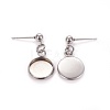 Tarnish Resistant 304 Stainless Steel Stud Earring Settings STAS-L226-019H-P-2