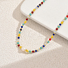 Natural Dyed Mixed Stone & Freshwater Pearl Round Beaded Necklaces for Women Daily and Party Wear XX1529-4