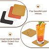 8Pcs 4 Colors PU Leather Cup Mats AJEW-GA0007-74-4