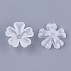 5-Petal Transparent Acrylic Bead Caps X-FACR-T001-05-2