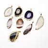 Natural Agate Pendants G-T010-11-1