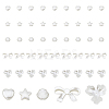 300Pcs 5 Style ABS Plastic Imitation Pearl Beads OACR-DC0001-07-1